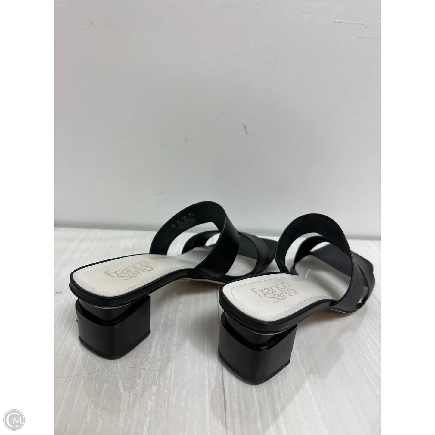 Sandals Heels Block By Franco Sarto In Black, Size: 8