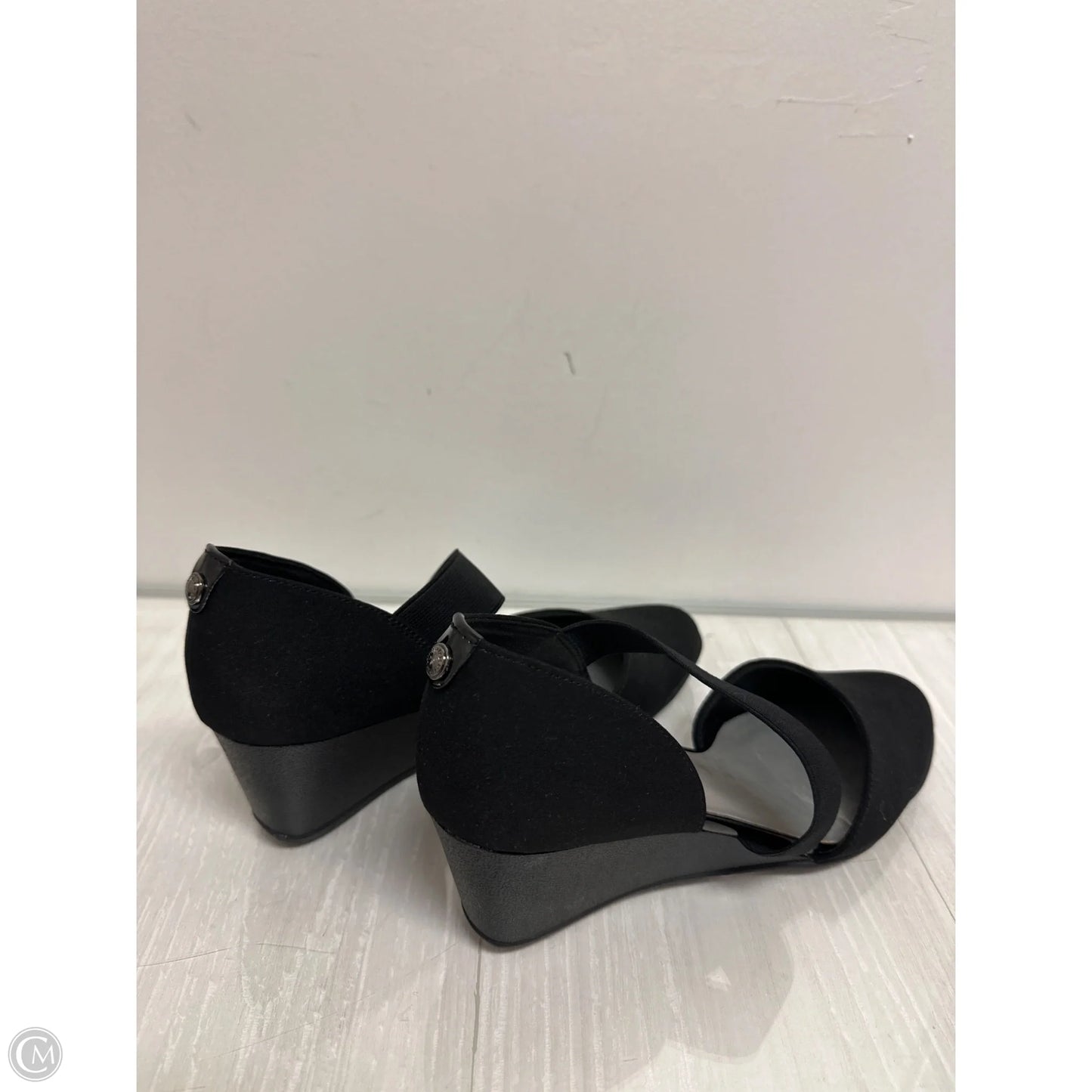 Shoes Heels Wedge By Anne Klein In Black, Size: 8