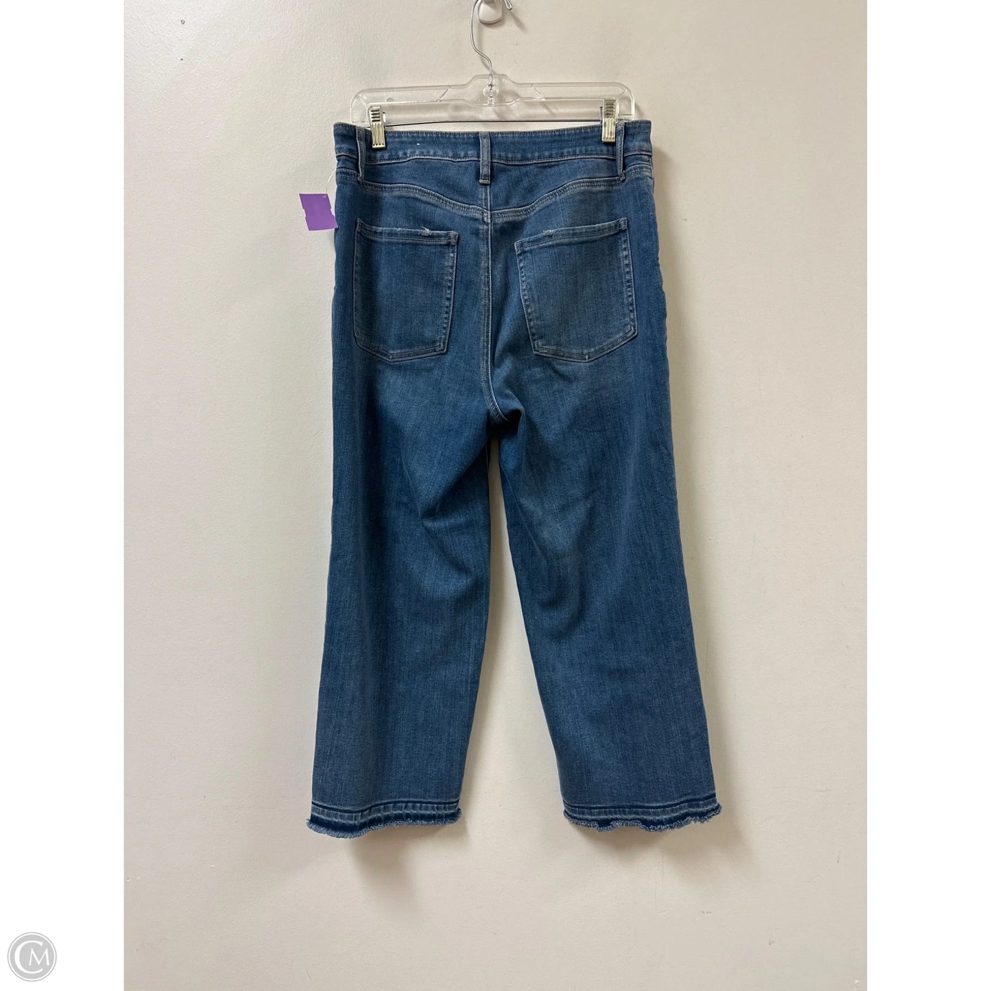 Jeans Straight By Chicos In Blue Denim, Size: 8