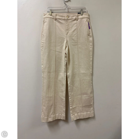 Jeans Wide Leg By Talbots In Cream, Size: 8
