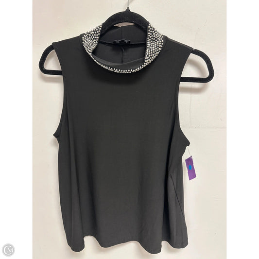 Top Sleeveless By Nicole By Nicole Miller In Black, Size: L