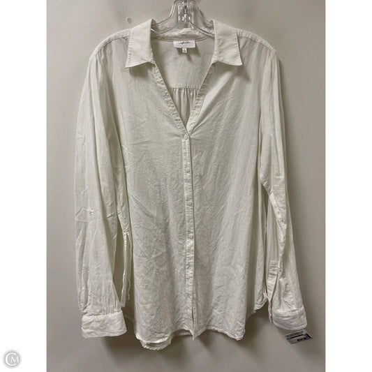 Tunic Long Sleeve By Soma In White, Size: L