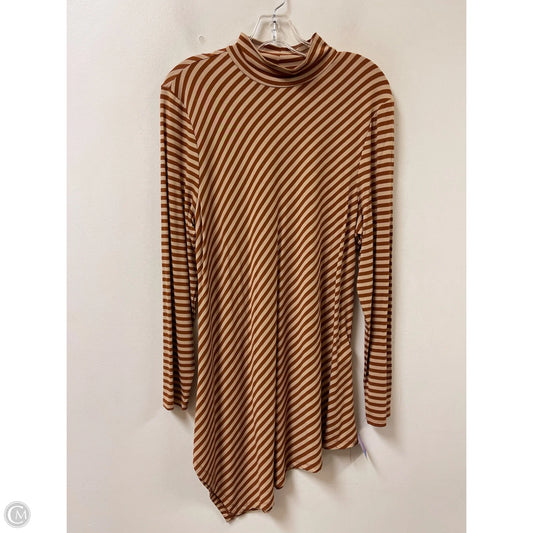 Tunic Long Sleeve By Chicos In Brown, Size: L