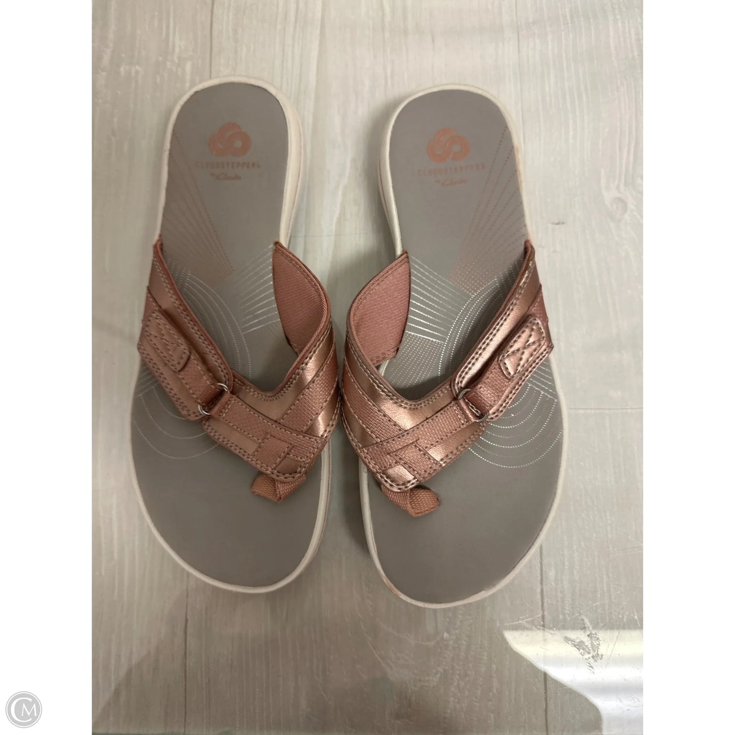 Sandals Flip Flops By Clarks In Pink, Size: 6