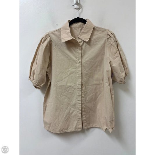 Top Short Sleeve By Clothes Mentor In Cream, Size: M