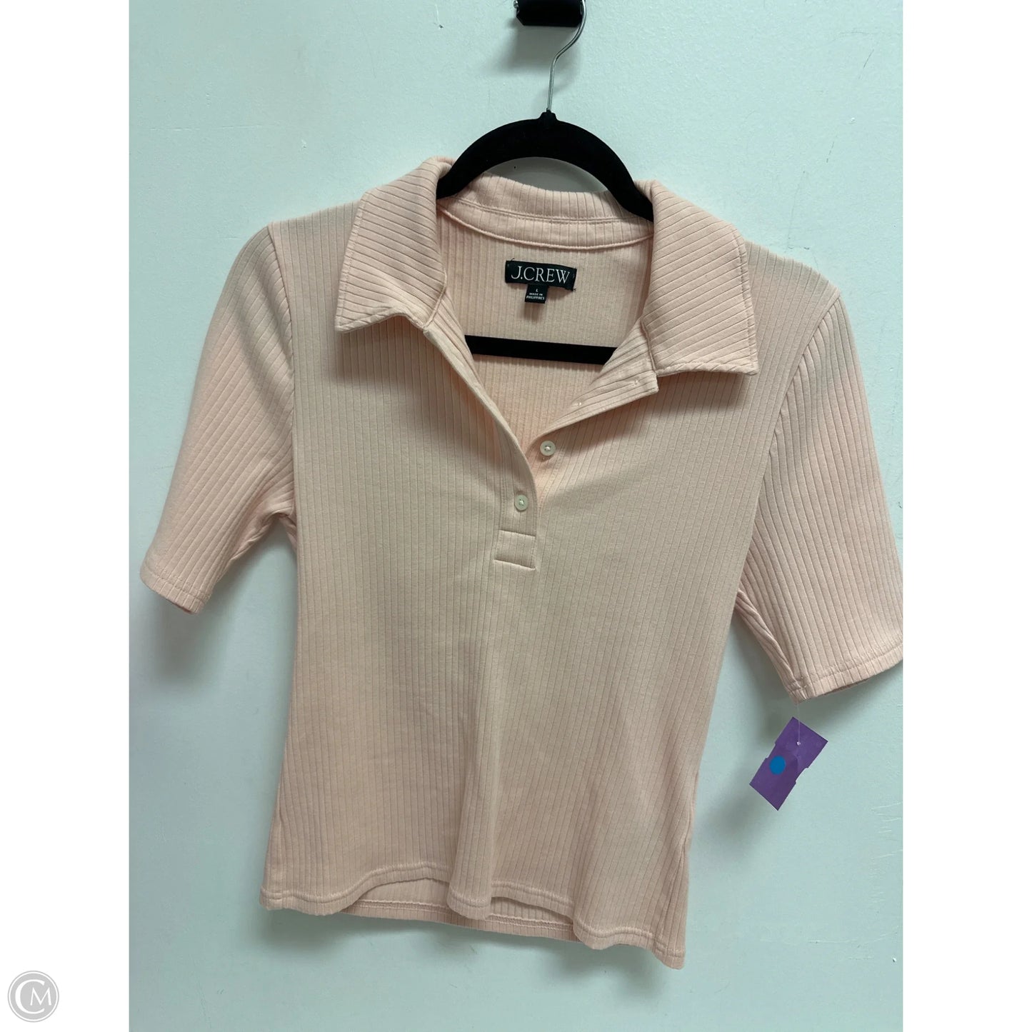 Top Short Sleeve By J. Crew In Pink, Size: L