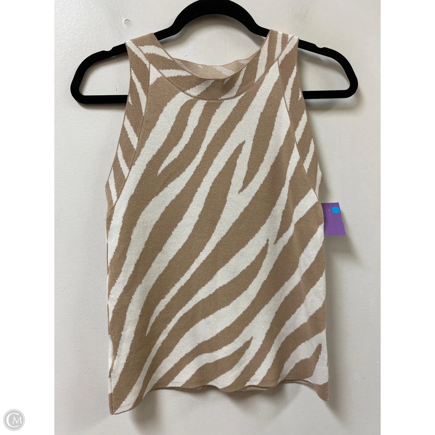 Top Sleeveless By Ann Taylor In Tan, Size: Xsp