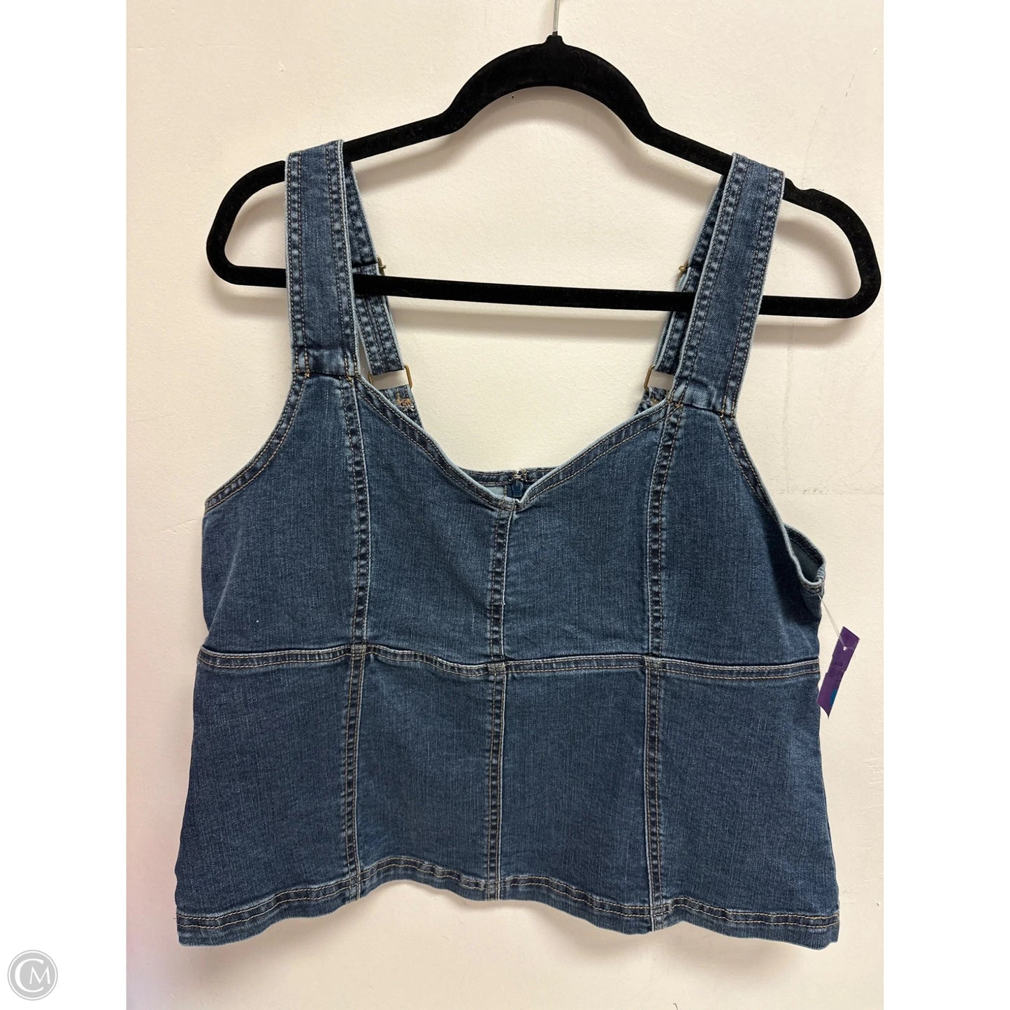 Top Sleeveless By Torrid In Blue Denim, Size: L