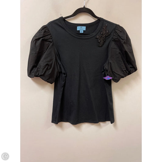 Top Short Sleeve By Cece In Black, Size: L