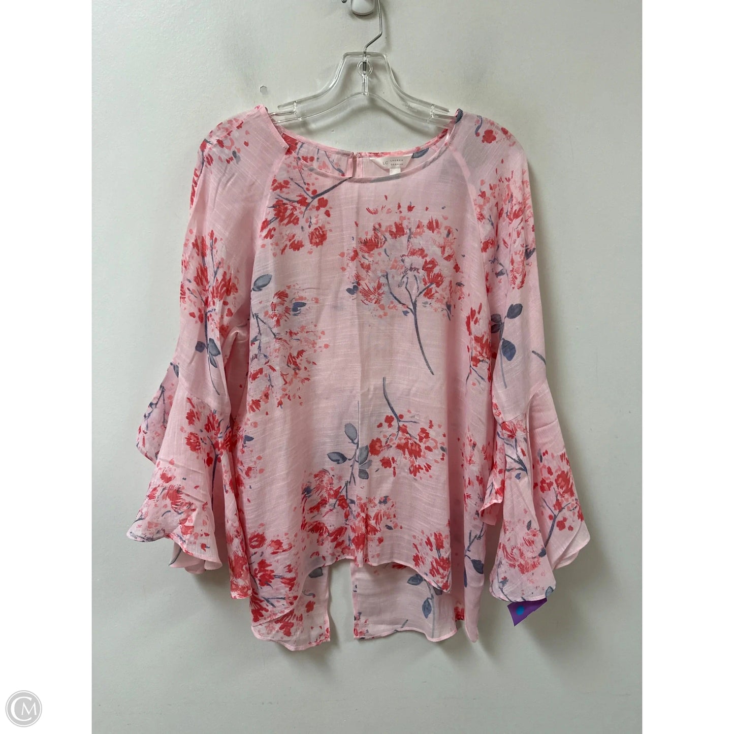 Top Long Sleeve By Lc Lauren Conrad In Pink, Size: L