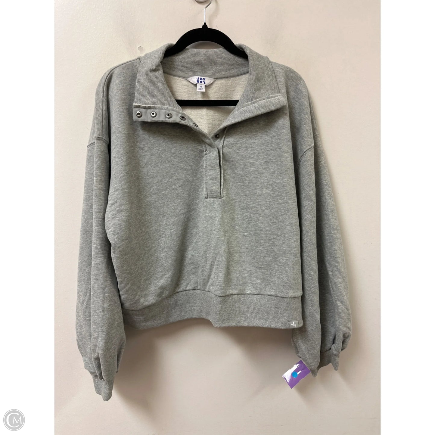 Sweatshirt Crewneck By Joy Lab In Grey, Size: M