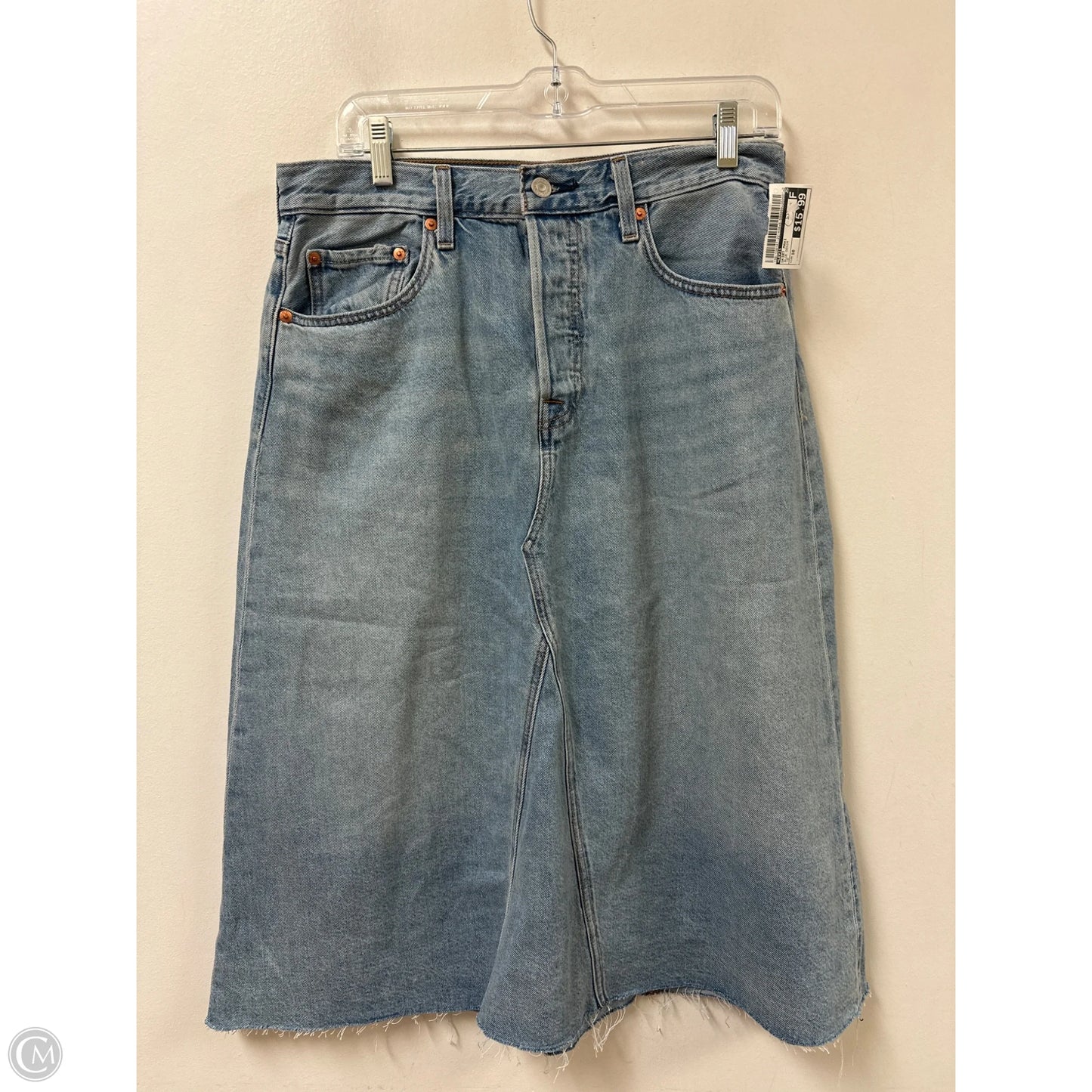 Skirt Maxi By Levis In Blue Denim, Size: 10