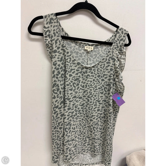 Top Sleeveless By Pol In Animal Print, Size: M