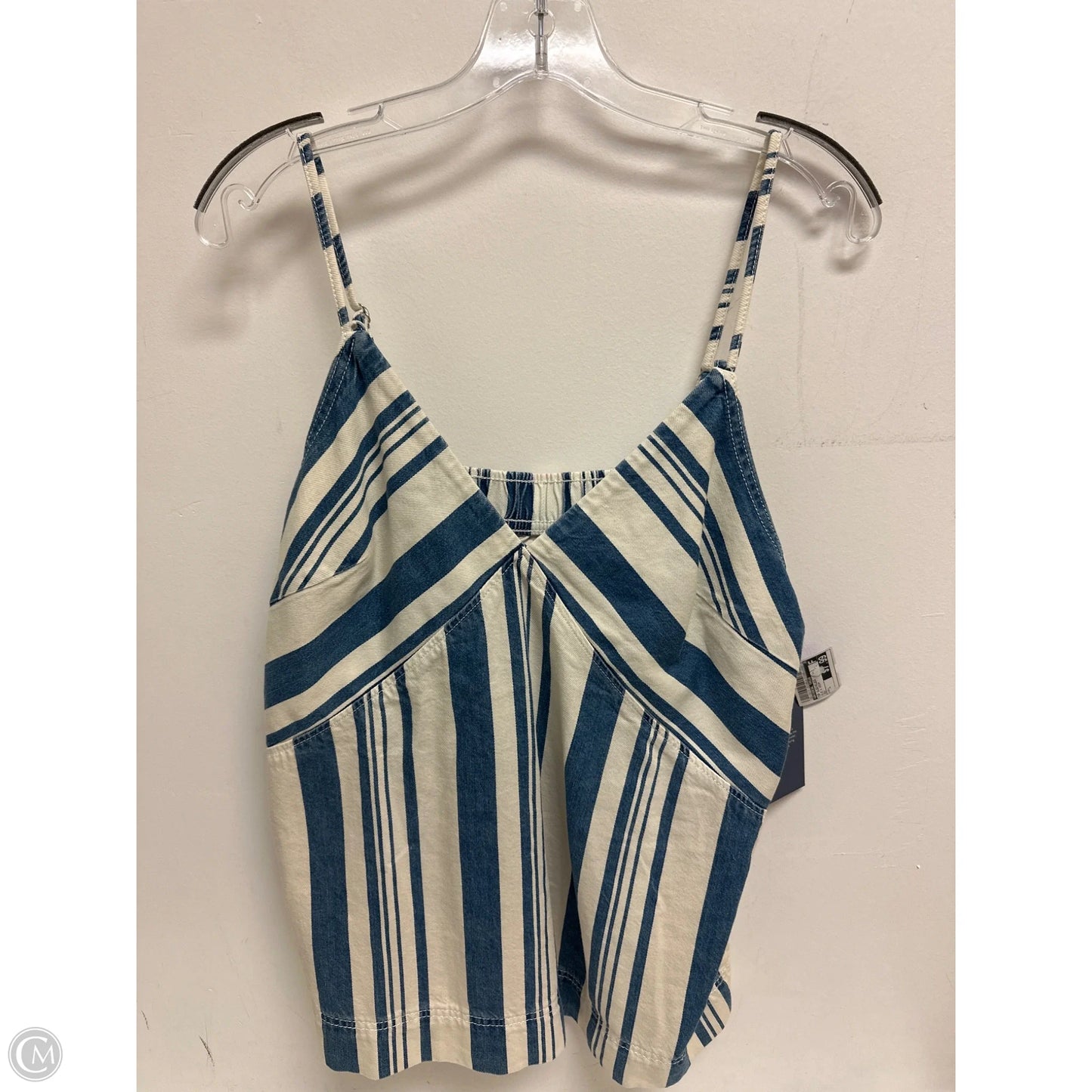 Top Sleeveless By Universal Thread In Blue & Cream, Size: L