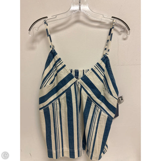 Top Sleeveless By Universal Thread In Blue & Cream, Size: L