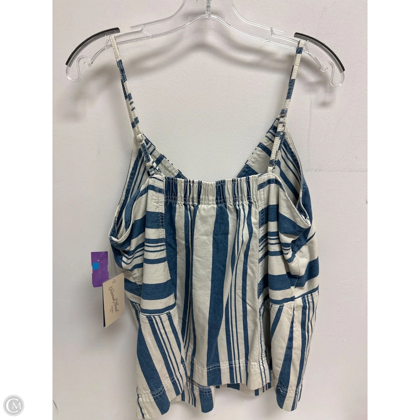 Top Sleeveless By Universal Thread In Blue & Cream, Size: L