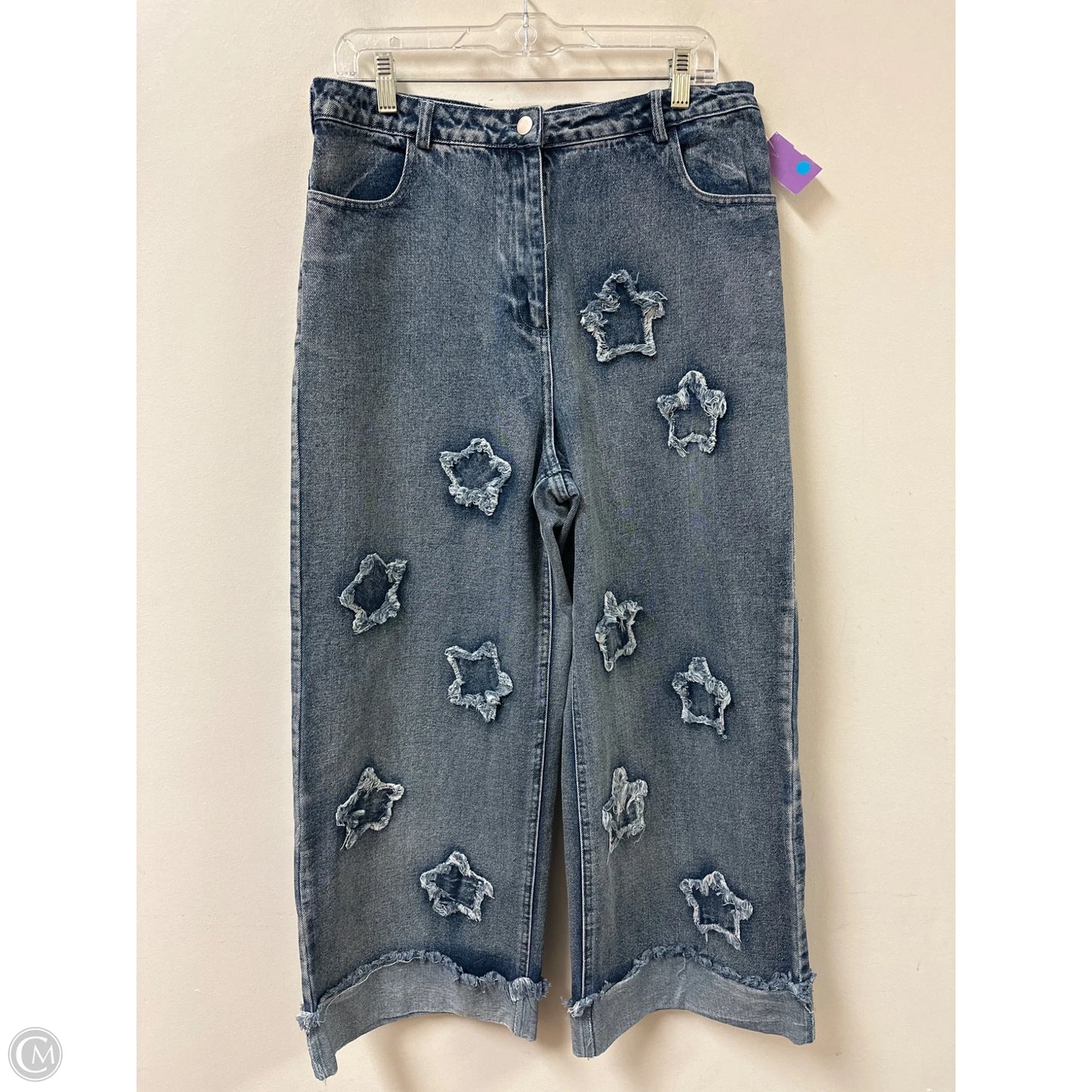 Jeans Wide Leg By Bibi In Blue Denim, Size: 12