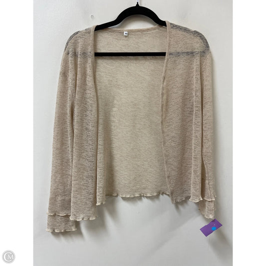Sweater Cardigan By Clothes Mentor In Cream, Size: M