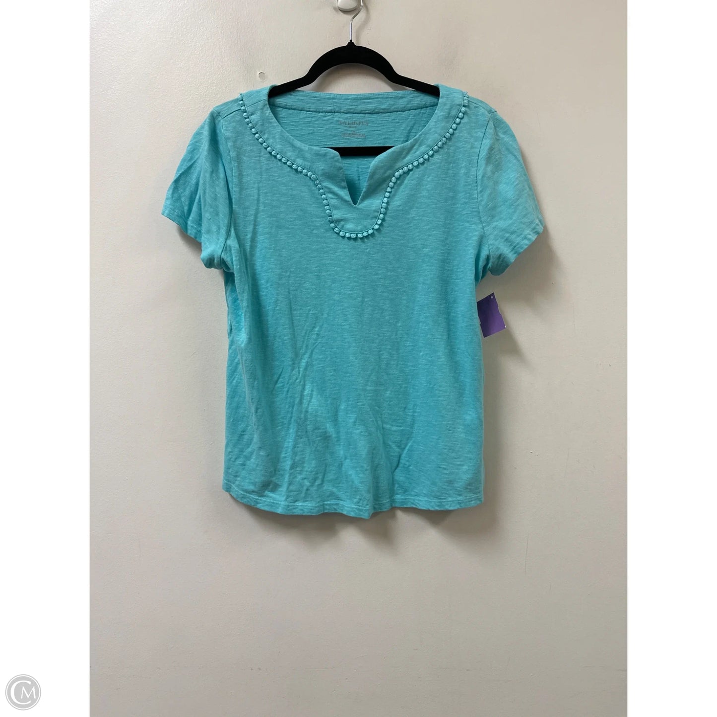 Top Short Sleeve By Talbots In Blue, Size: Lp