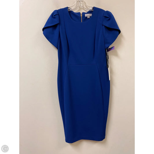 Dress Casual Midi By Calvin Klein In Blue, Size: L