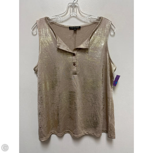 Top Sleeveless By Clothes Mentor In Gold, Size: L