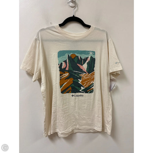 Top Short Sleeve By Columbia In Cream, Size: Xl