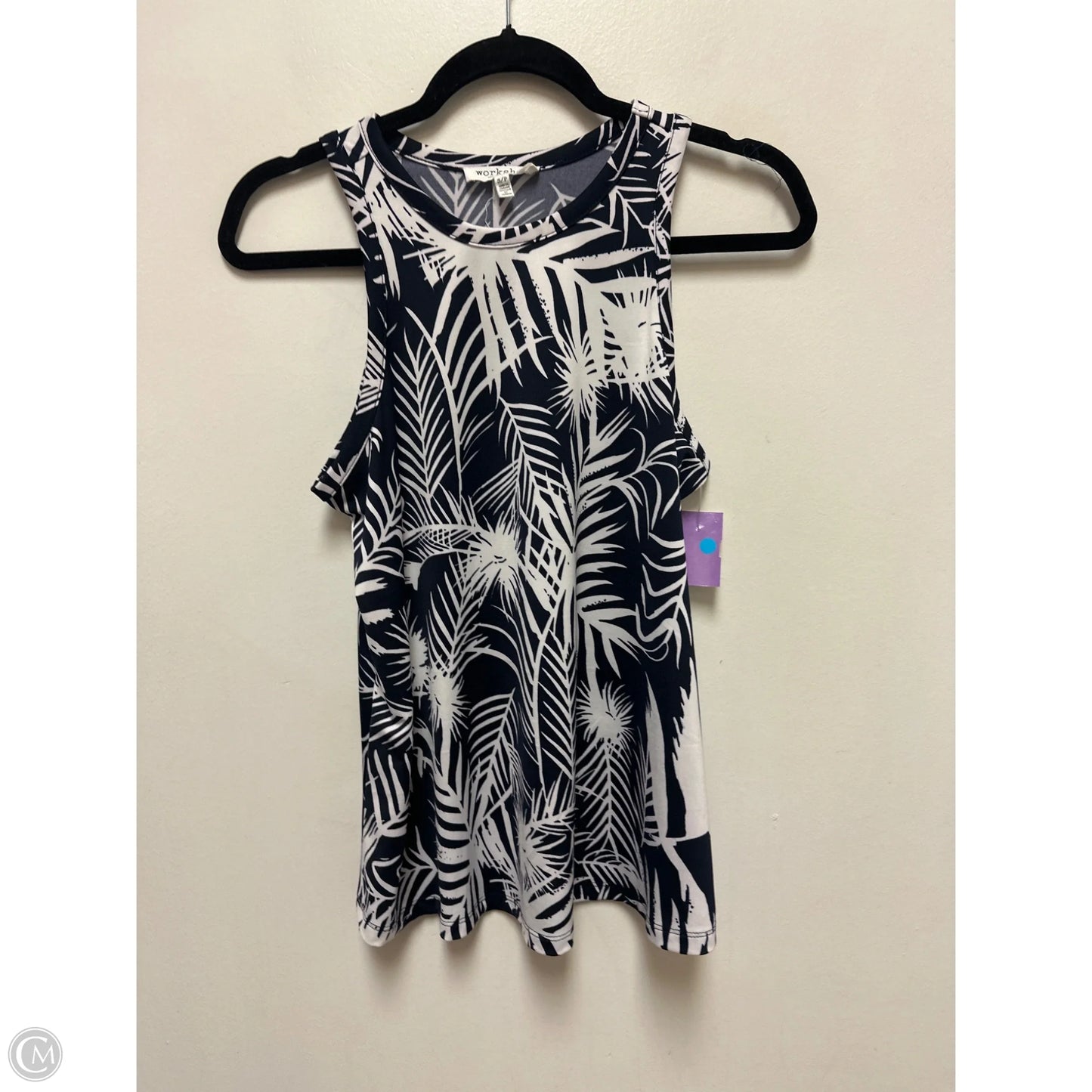 Top Sleeveless By Workshop In Blue, Size: S