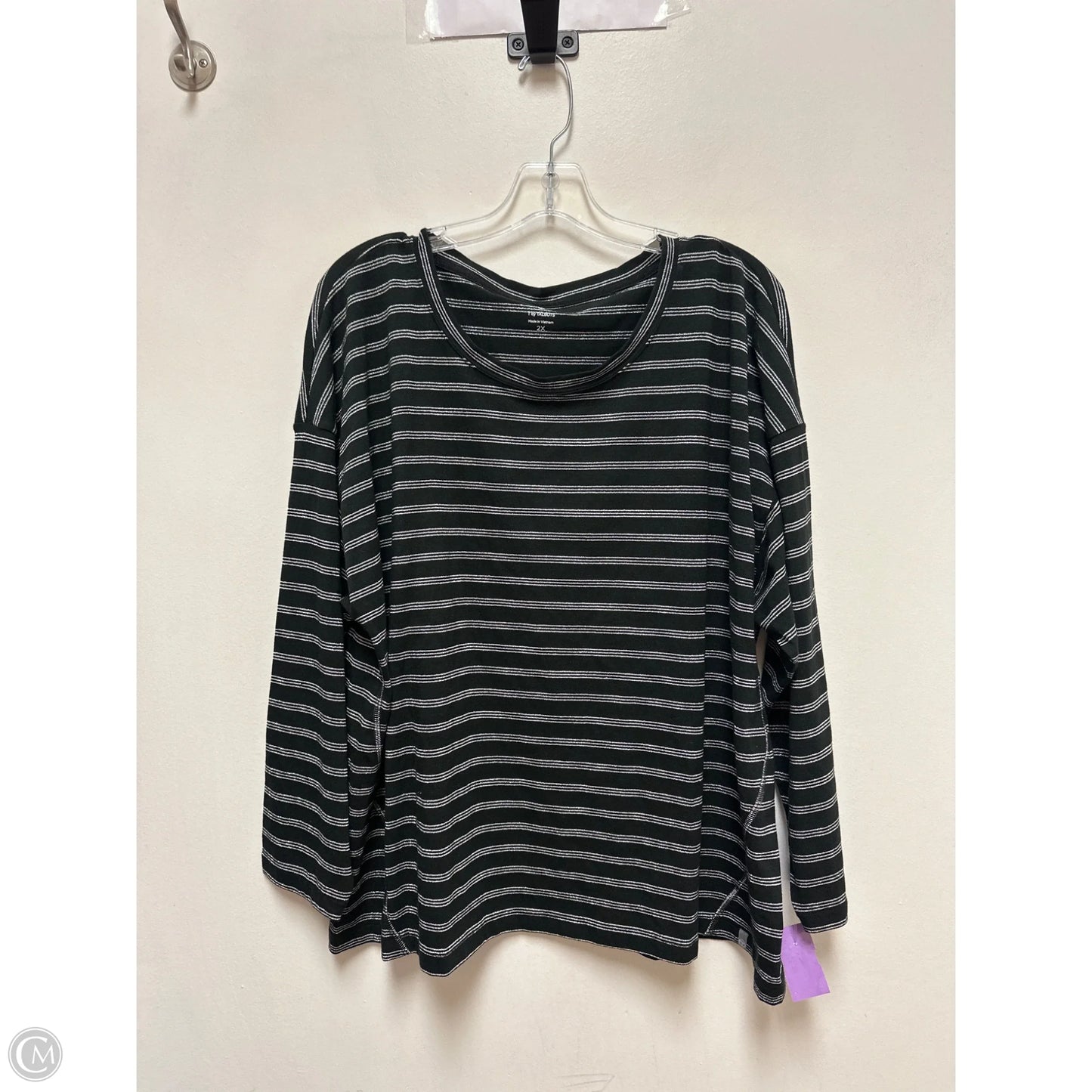 Top Long Sleeve By Talbots In Black, Size: 2x