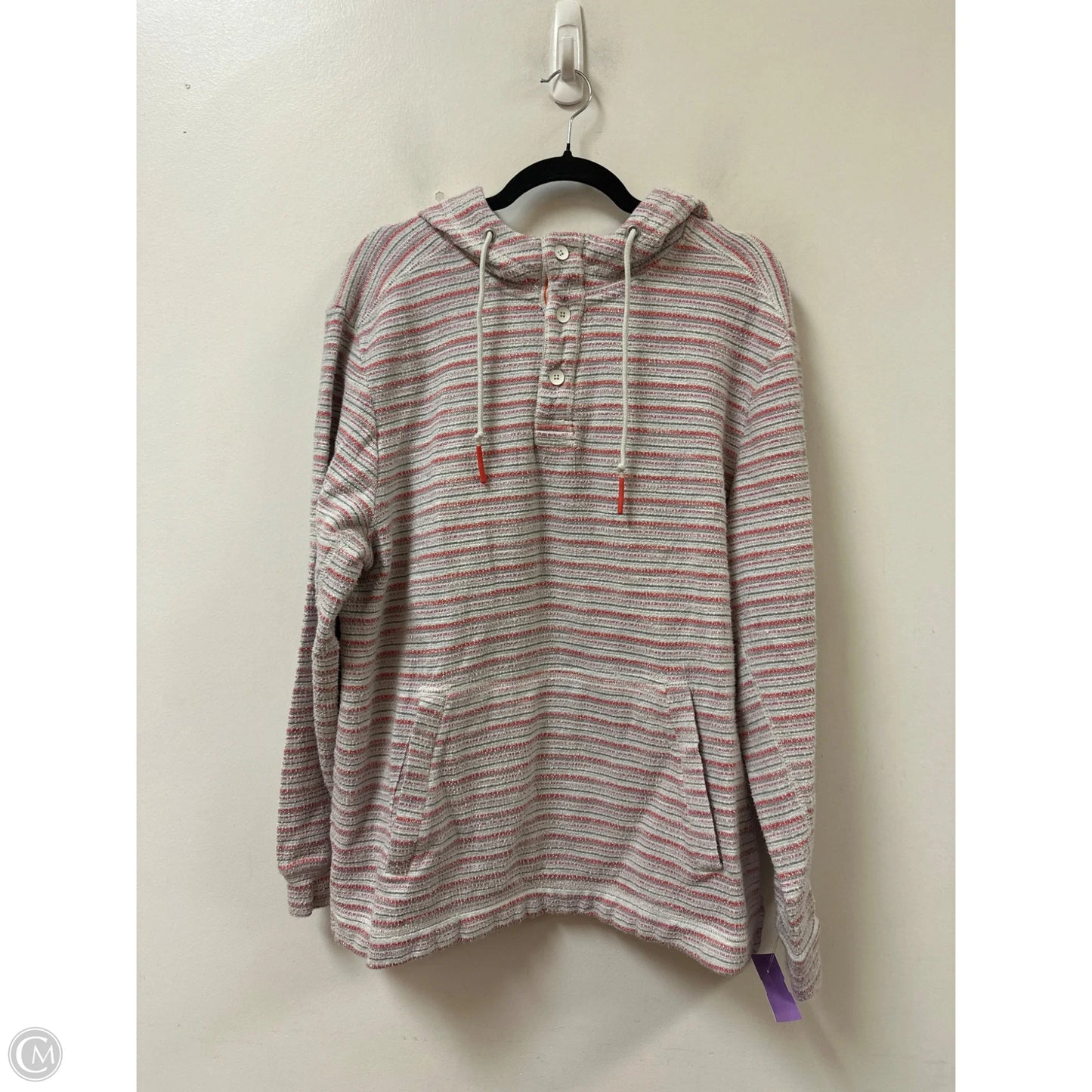 Sweatshirt Hoodie By Tommy Bahama In Orange & Pink, Size: L