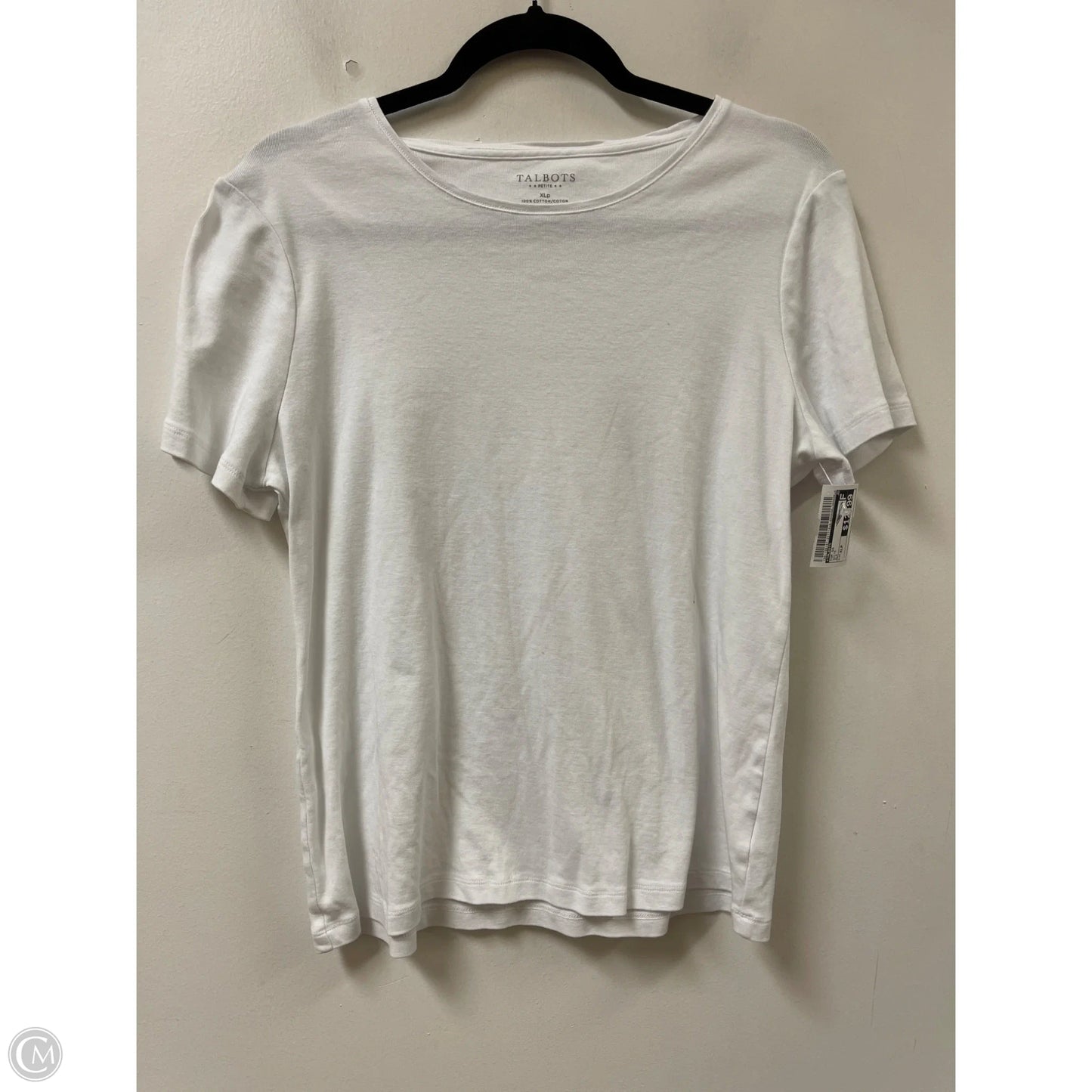 Top Short Sleeve By Talbots In White, Size: Xlp