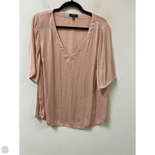 Top Short Sleeve By Kaari Blue In Pink, Size: Xl