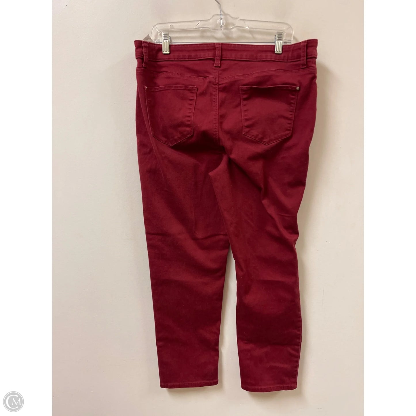 Jeans Skinny By Chicos In Red, Size: 14