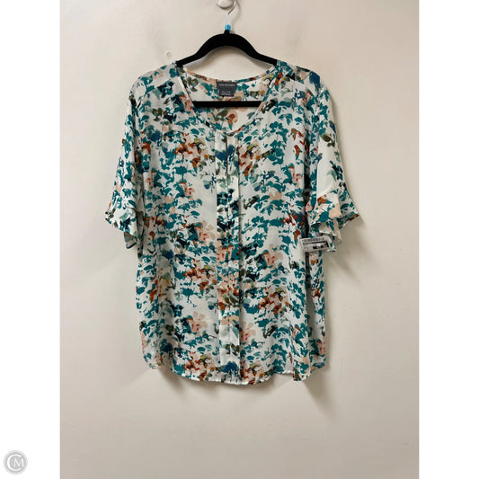 Top Short Sleeve By Van Heusen In Teal, Size: Xl