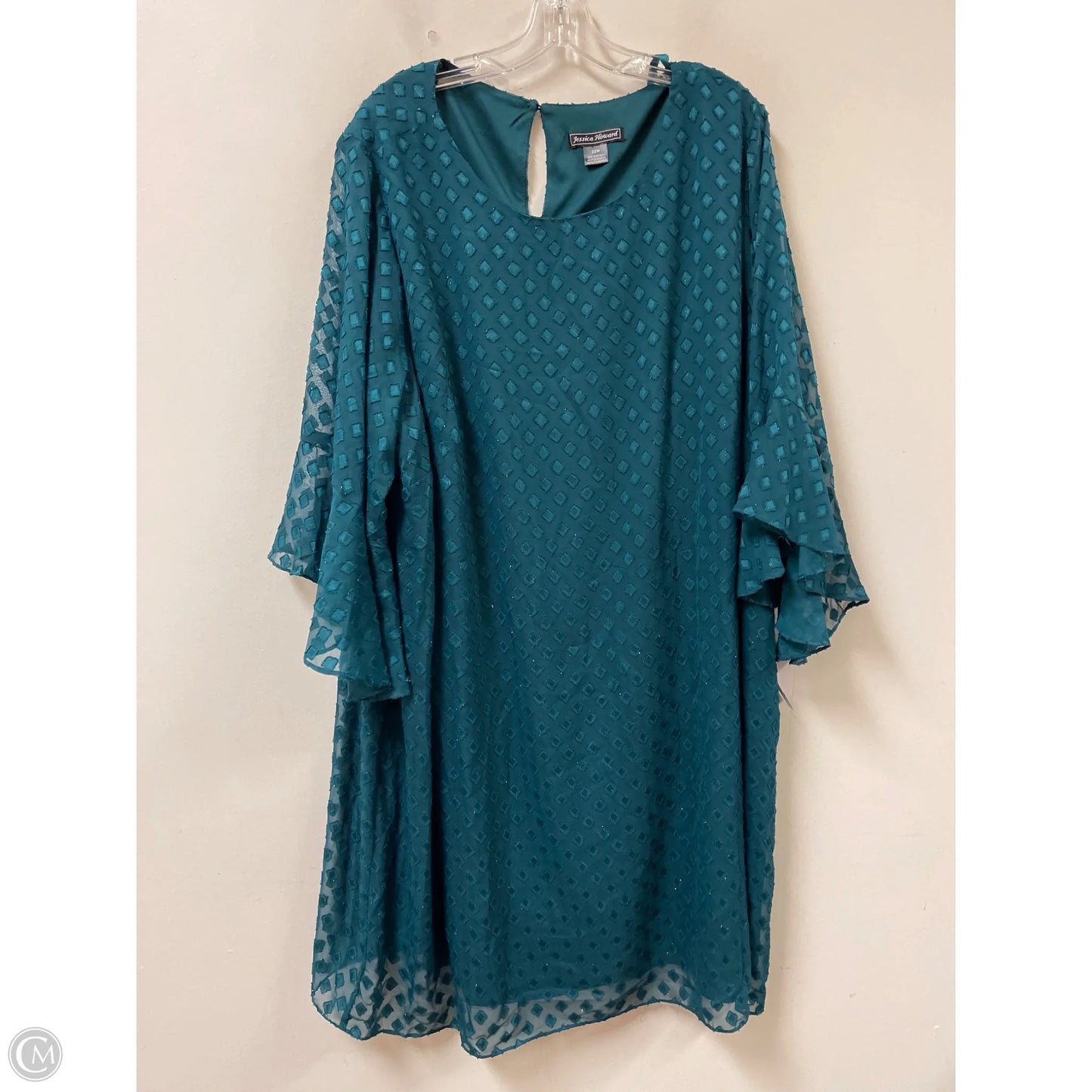 Dress Casual Midi By Jessica Howard In Teal, Size: 3x