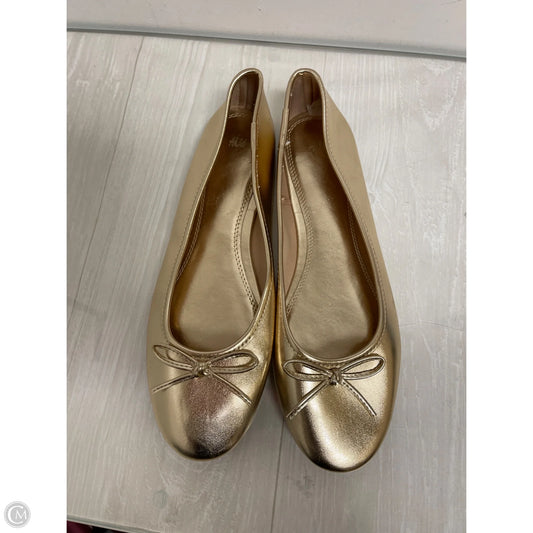 Shoes Flats By H&m In Gold, Size: 10