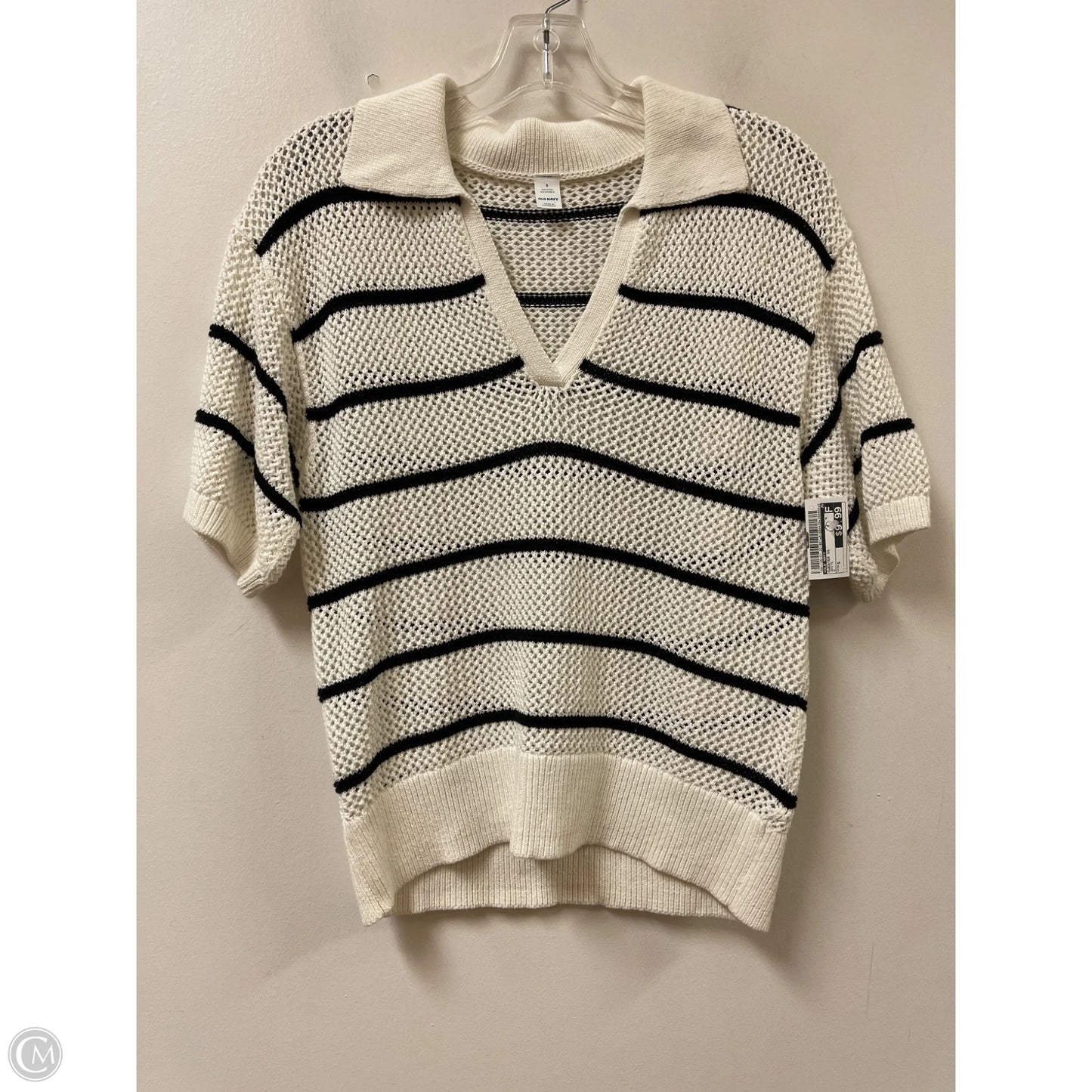 Sweater Short Sleeve By Old Navy In White, Size: S