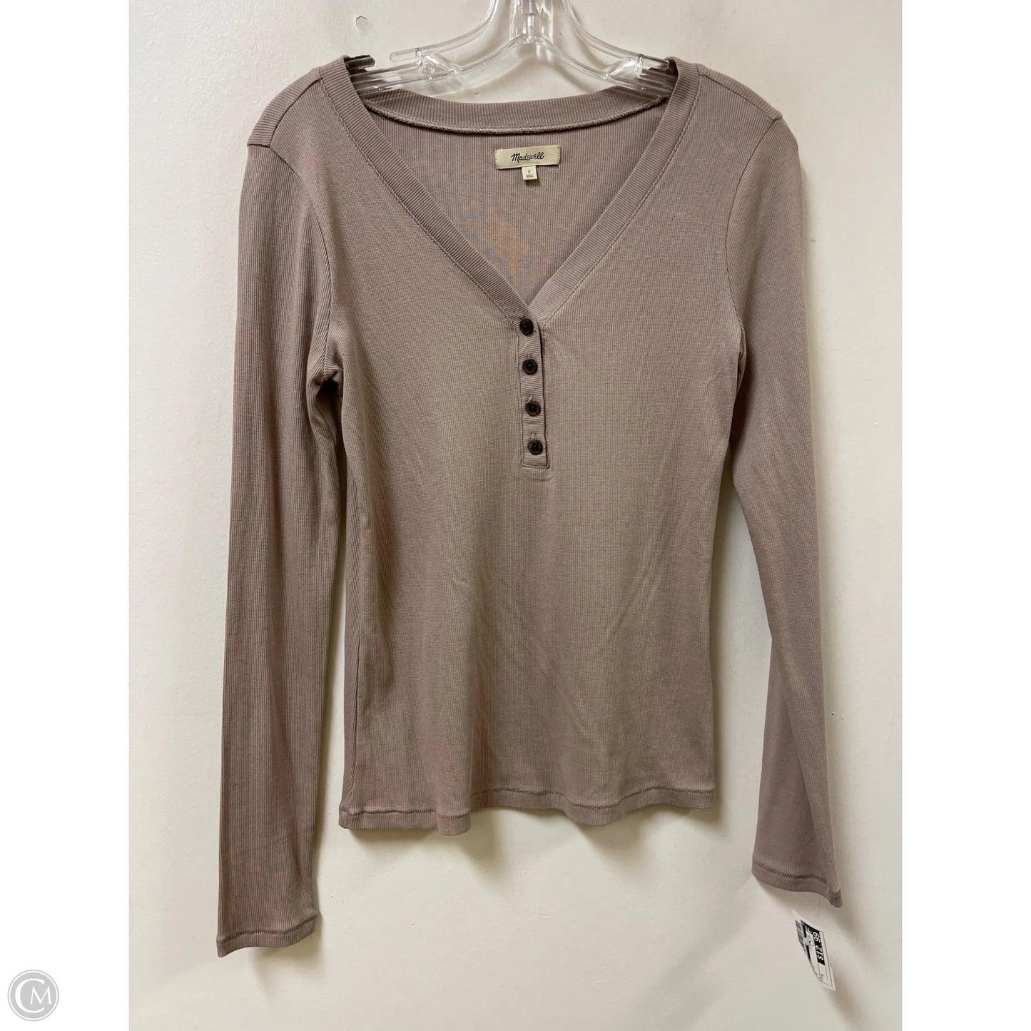 Top Long Sleeve By Madewell In Tan, Size: S