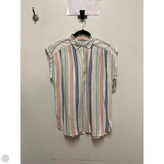 Top Short Sleeve By Loft In Multi-colored, Size: Xs