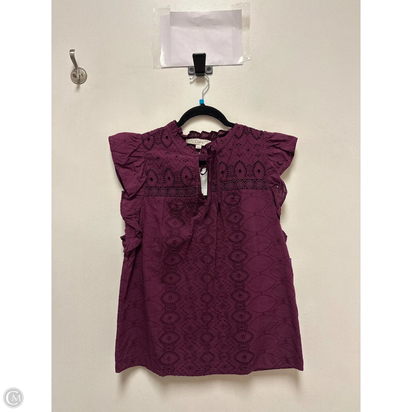 Top Short Sleeve By Loft In Purple, Size: Xs