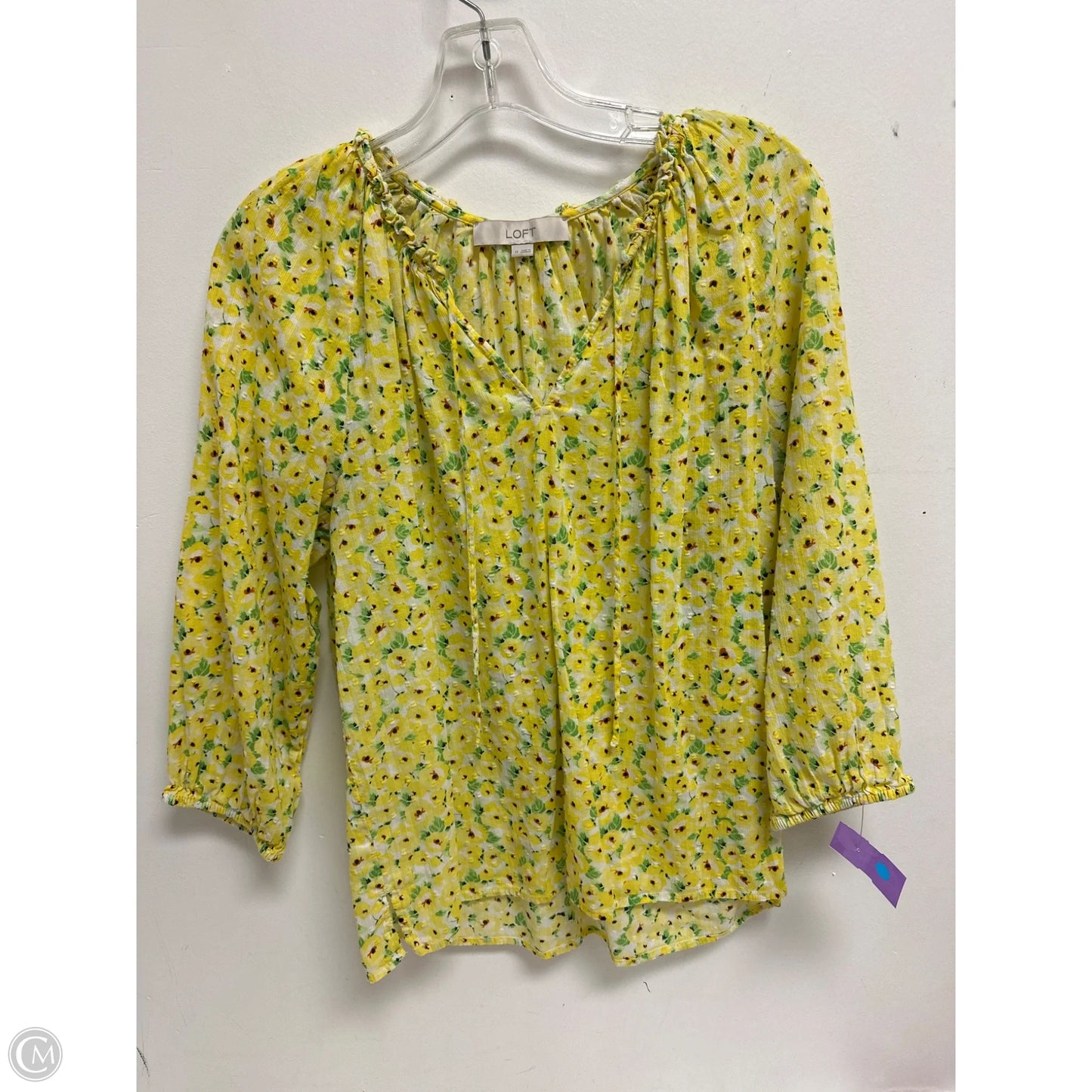 Top Long Sleeve By Loft In Yellow, Size: M