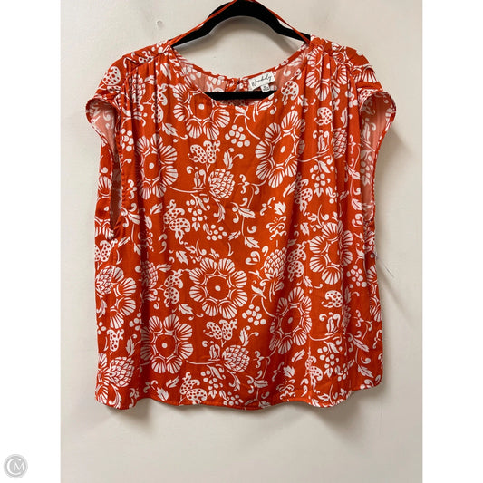Top Short Sleeve By Wonderly In Orange, Size: Xl