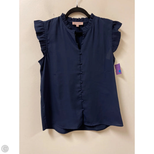Top Short Sleeve By Philosophy In Navy, Size: M