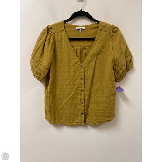 Top Short Sleeve By Madewell In Green, Size: S