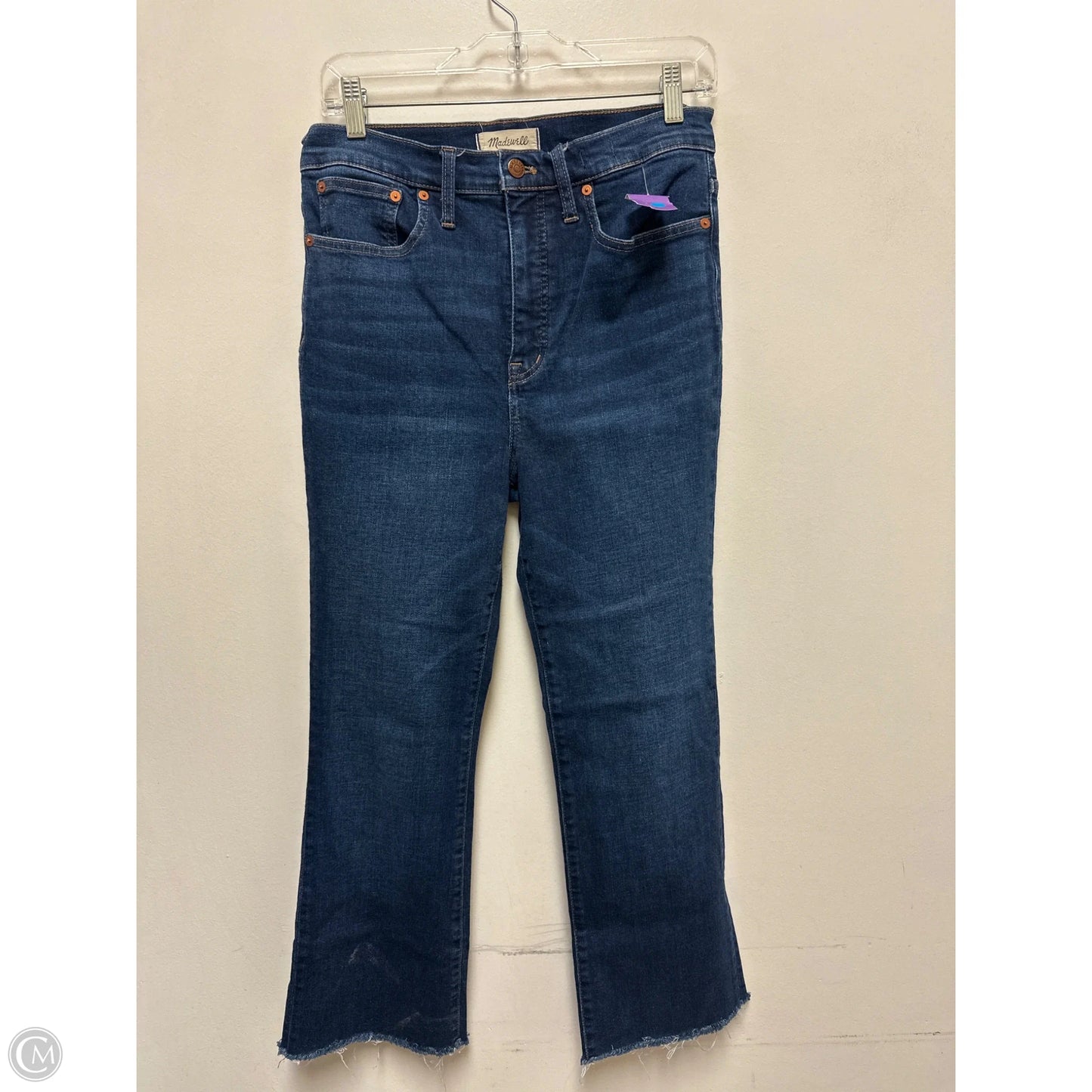 Jeans Straight By Madewell In Blue Denim, Size: 8