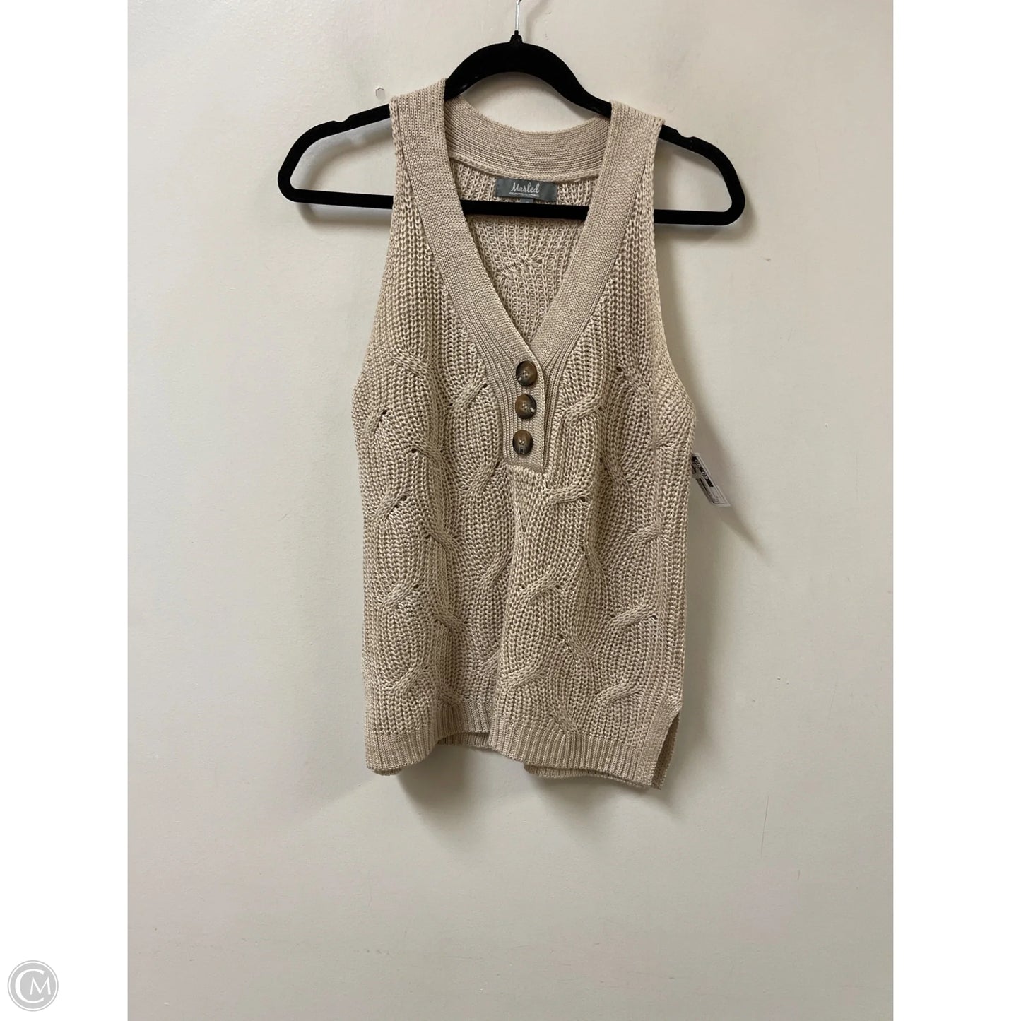 Top Sleeveless By Marled In Tan, Size: M