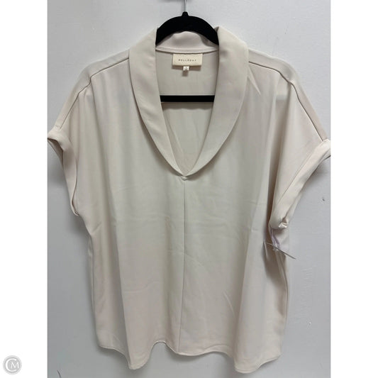 Top Short Sleeve By Melloday In Cream, Size: L