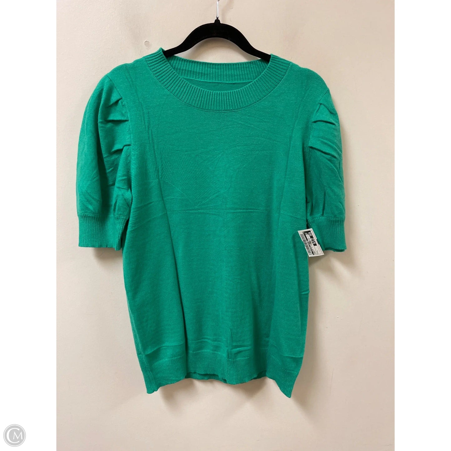 Sweater Short Sleeve By Clothes Mentor In Green, Size: L