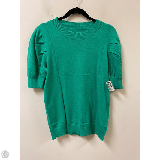 Sweater Short Sleeve By Clothes Mentor In Green, Size: L