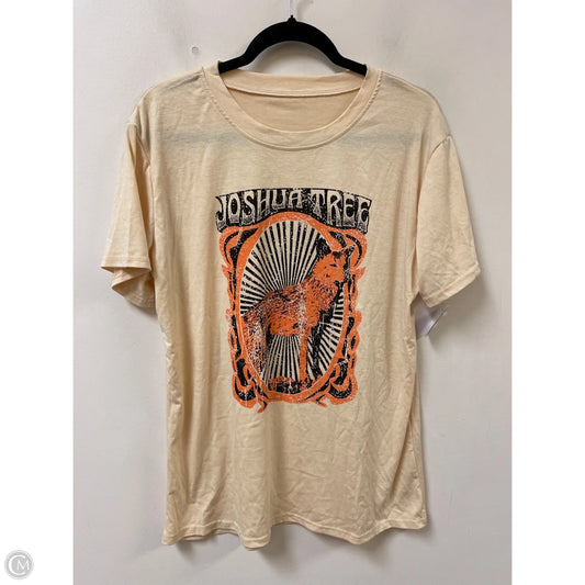 Top Short Sleeve By Clothes Mentor In Cream, Size: L