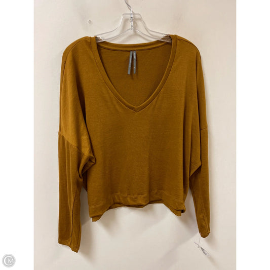 Top Long Sleeve By Anthropologie In Brown, Size: M